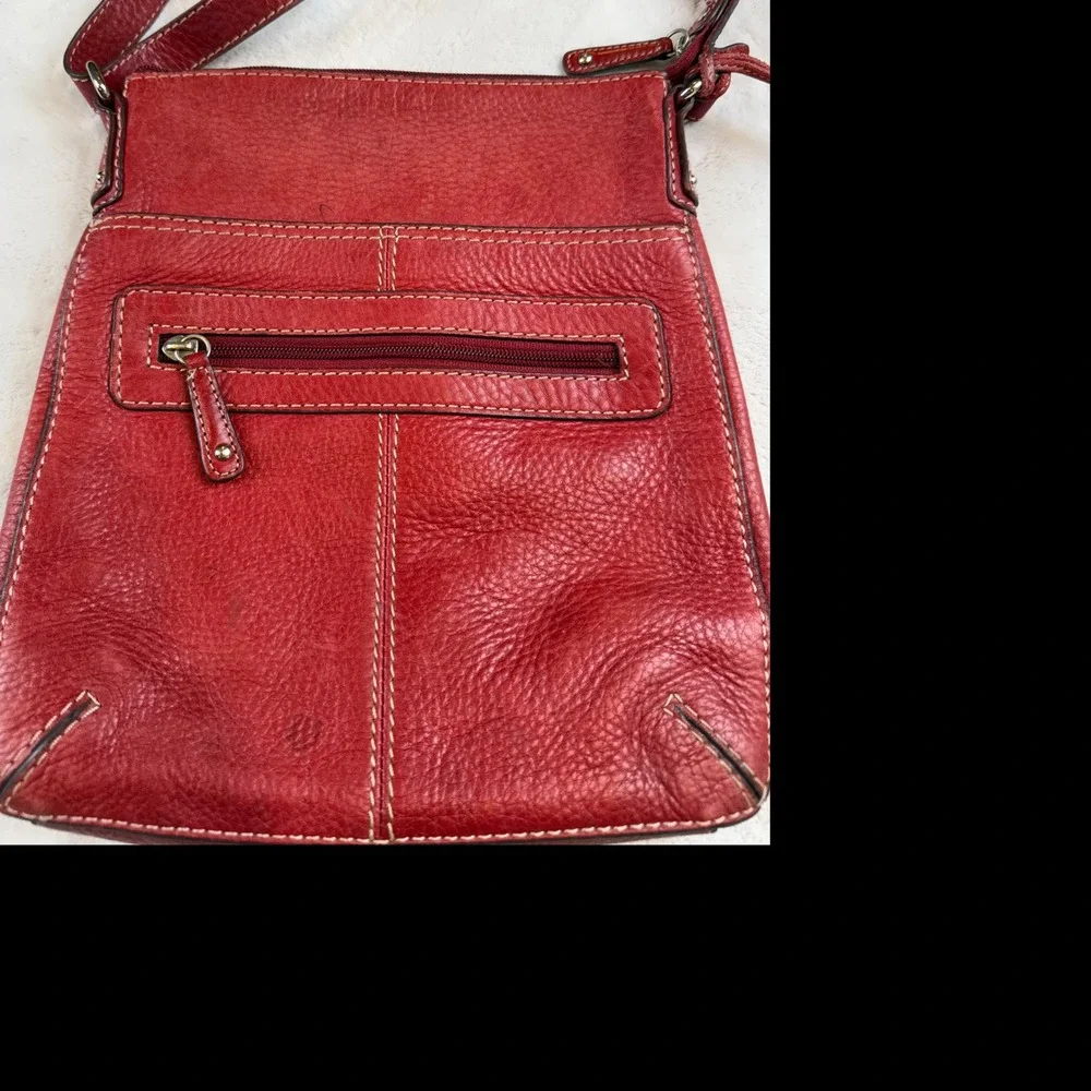 Fossil Red‎ Pebbled Leather Crossbody Bag ZB032 Small Messenger Purse